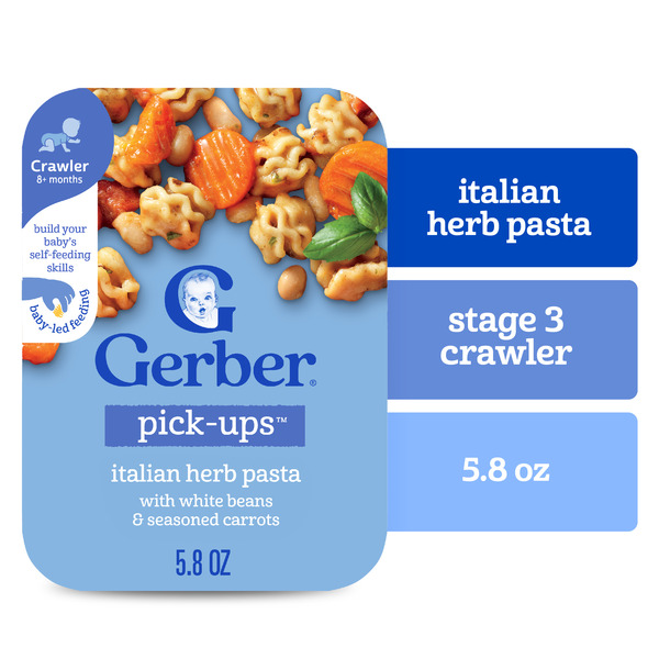 Gerber Pick-Ups Italian Herb Pasta With White Beans & Seasoned Carrots Toddler Meals