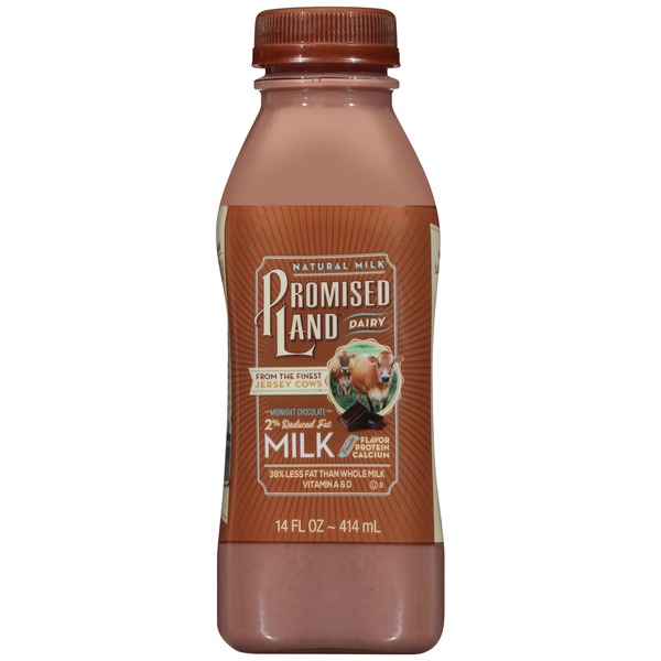 Promised Land Milk, Reduced Fat 2, Midnight Chocolate (14 fl oz) Instacart