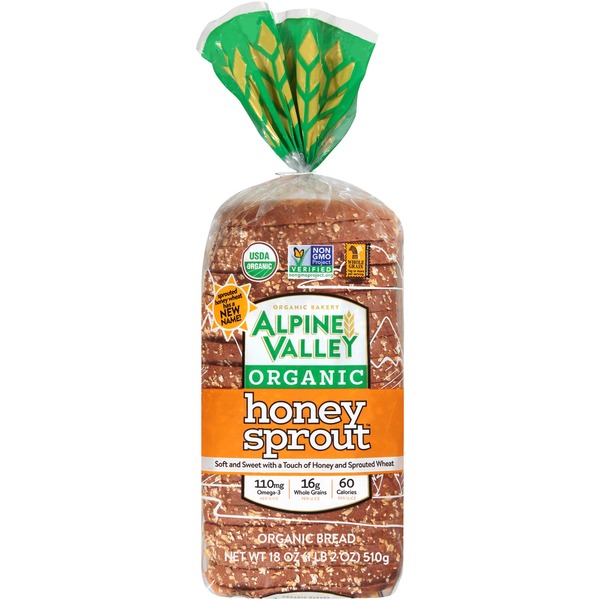 Alpine Valley Organic Honey Sprout Bread (18 oz) Instacart