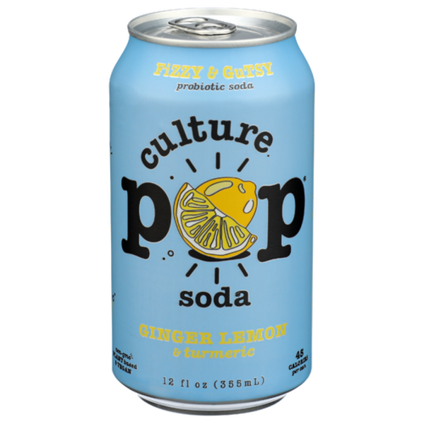 Culture Pop Ginger Lemon & Turmeric Probiotic Soda Same-Day