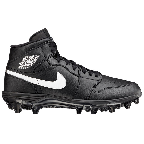 Nike Men's Jordan 1 Alpha Menace Mid Football Cleats - Black & White