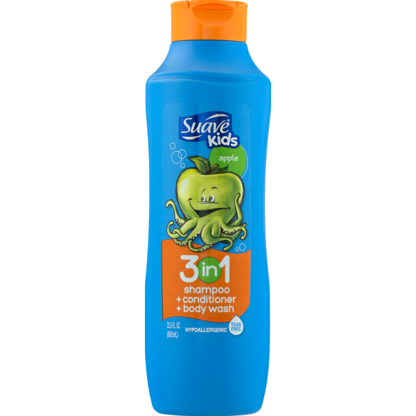 Suave 3 In 1 Shampoo Conditioner Body Wash Apple 22 5 Fl Oz