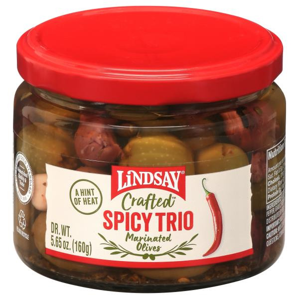 Lindsay Marinated Spicy Trio Olives Same-Day Delivery or Pickup