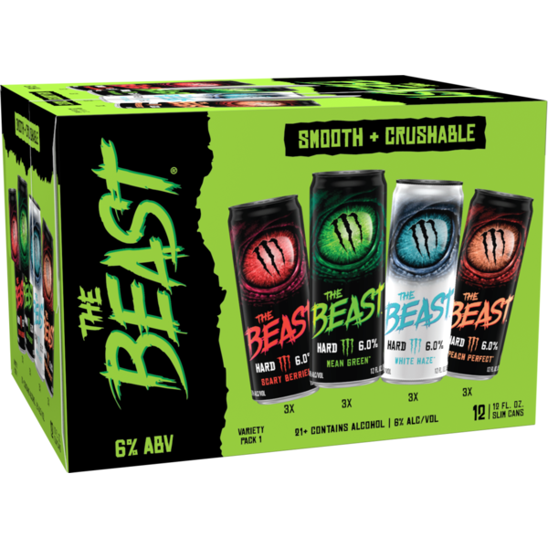 Monster Energy The BEAST アルコール6% 4種類12本 The Beast Variety Pack, 6% ABV Same-Day Delivery or Pickup | Tops
