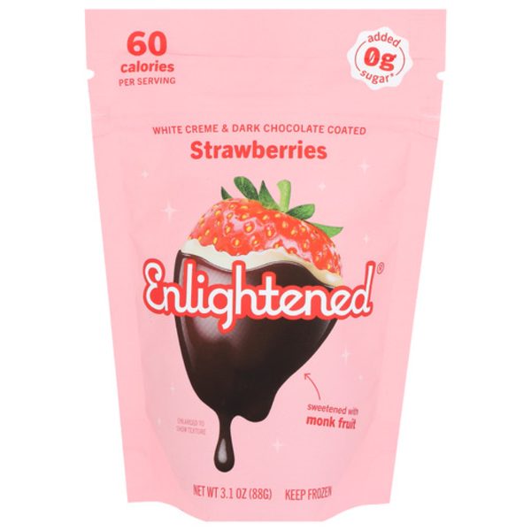 Enlightened White Creme & Dark Chocolate Coated Strawberries Same