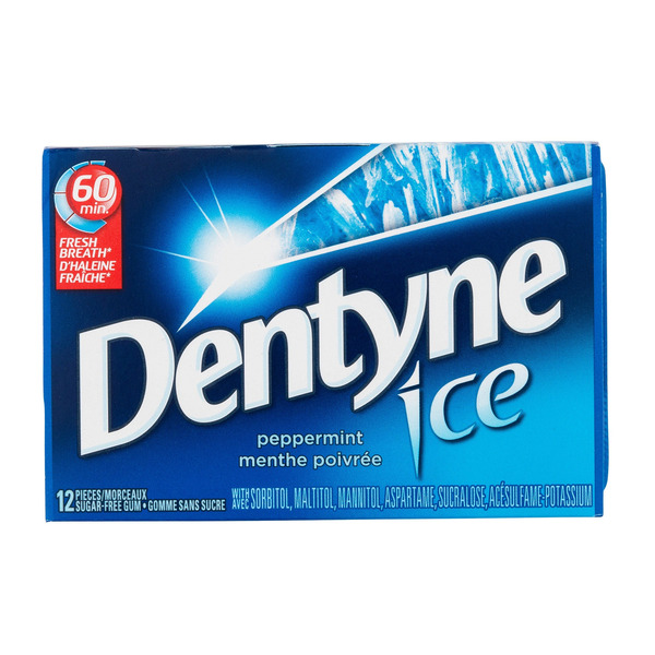 Dentyne Single Ice Peppermint Sugar Free Gum (Case)