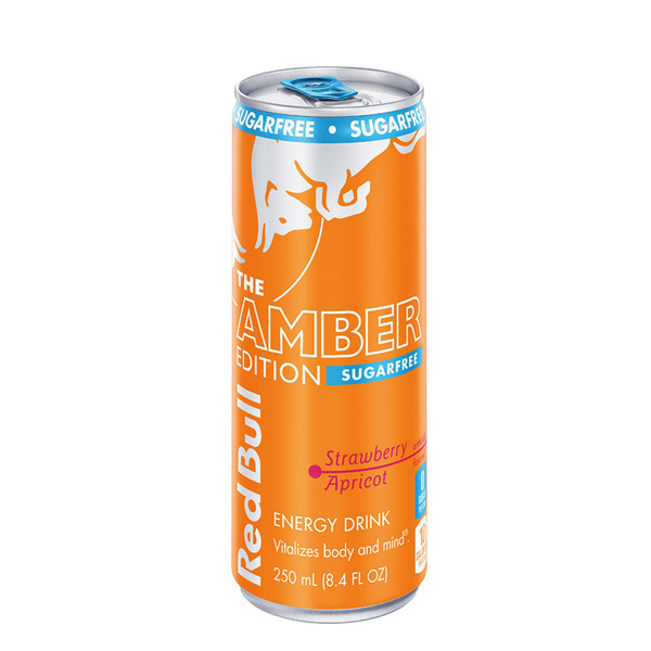 Red Bull Amber Edition Sugarfree Strawberry Apricot Energy Drink