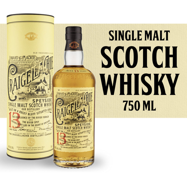 Craigellachie® 13 Year Old Single Malt Scotch Whisky Same-Day