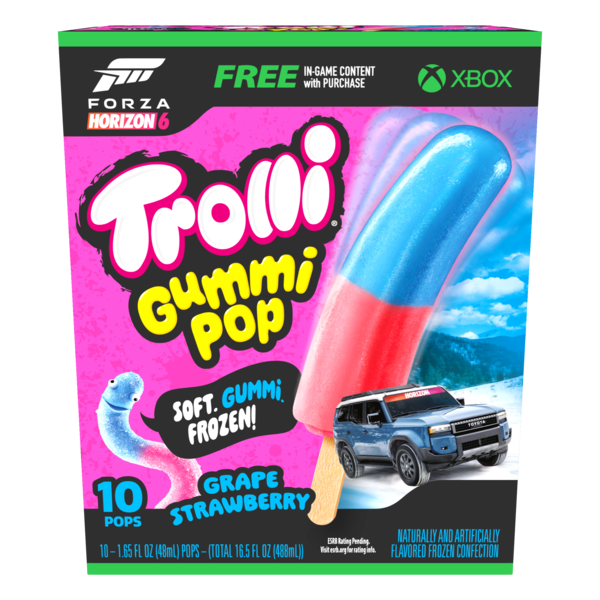 Trolli Frozen Gummi Ice Pops Chewy Sour Gummy Candy Frozen Dessert