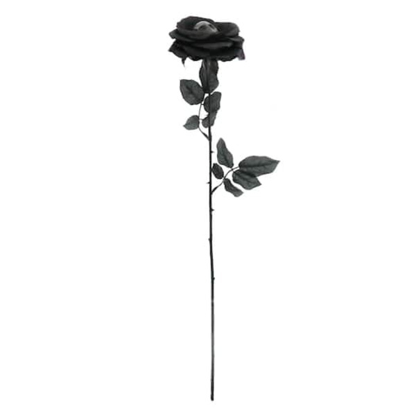 Ashland Black Rose with Skull Stem