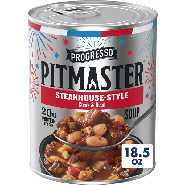 Progresso Pitmaster Steakhouse Style Steak and Bean Canned Soup