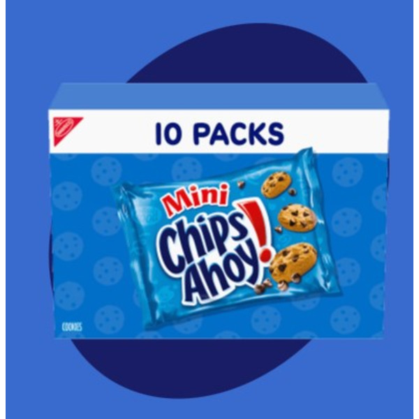 CHIPS AHOY! Mini Original Chocolate Chip Cookies, 10 Snack Packs