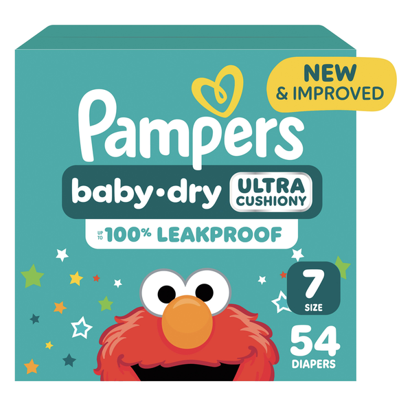 Pampers Baby Dry Diapers, Size 7, 54 Count