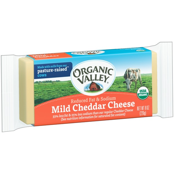 Organic Valley Mild Cheddar Reduced Fat & Sodium Cheese Instacart