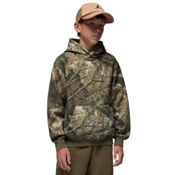 Jordan Big Kids' Realtree Pullover Hoodie, M - Medium Olive