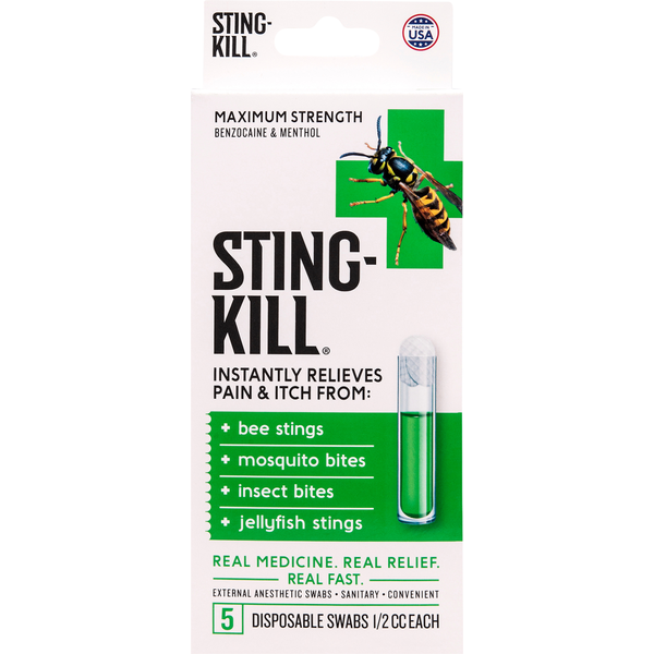 Sting-Kill Anesthetic Swabs, External, Maximum Strength Same-Day