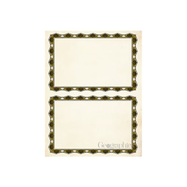 GE ographics 48767 2-Up Gold Crown Gold Mini Certificates