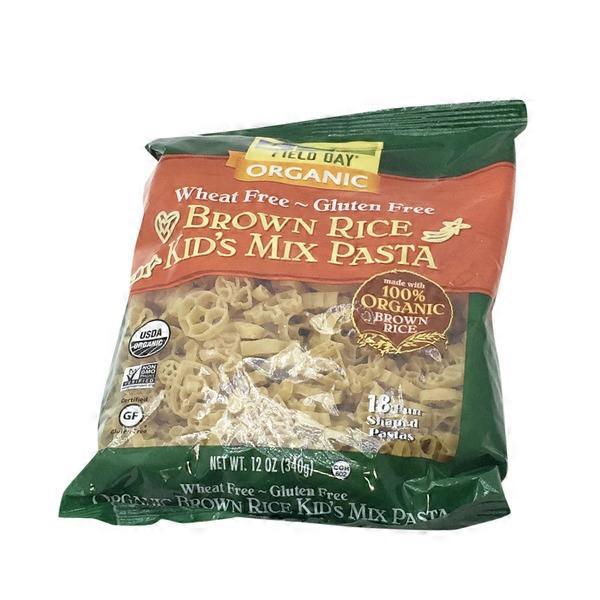 FIELD DAY Organic Whole Grain Brown Rice Pasta, Kid's Mix