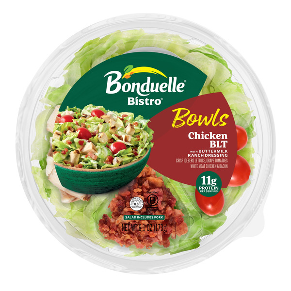Bonduelle Bistro Chicken BLT Salad Bowl with Buttermilk Ranch Dressing