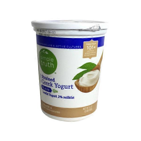 Simple Truth Strained Plain Lowfat Greek Yogurt (32 oz) Instacart