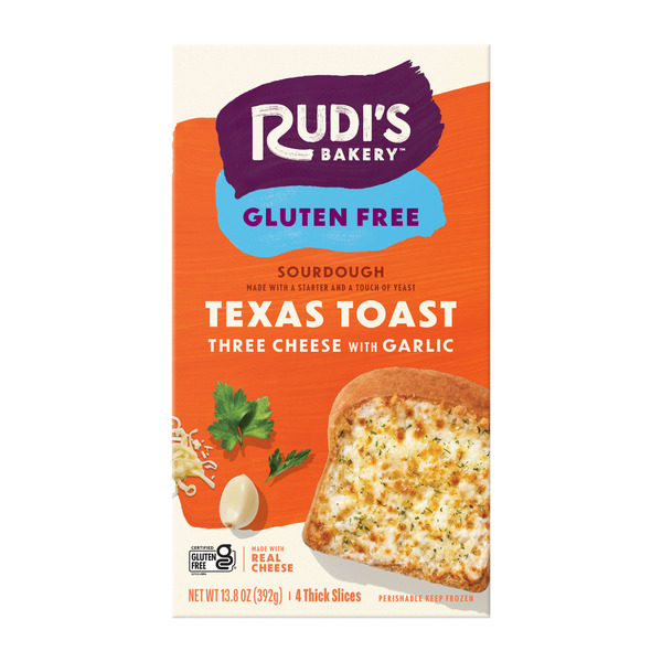 Rudi's Gluten Free Texas Toast 3 Cheese With Garlic