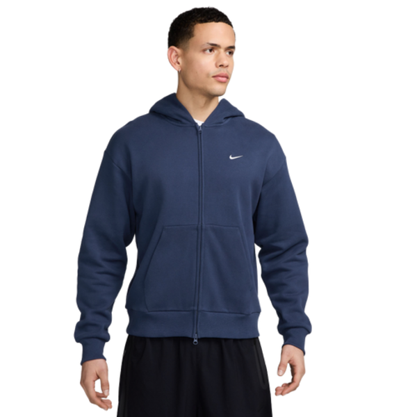 Nike Men's Solo Basketball Full Zip Concept Hoodie, M - Navy/White