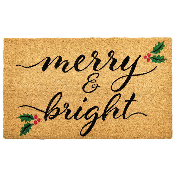 ALDI Merry Moments Snowfall Snowman 18" x 30" Holiday Coir Mat SameDay