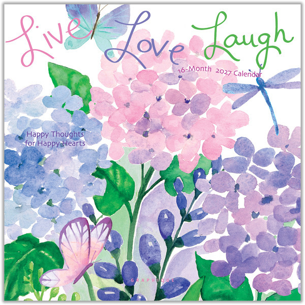Graphique 2027 Live Joyfully Floral Monthly Wall Calendar, 12 x 12 in