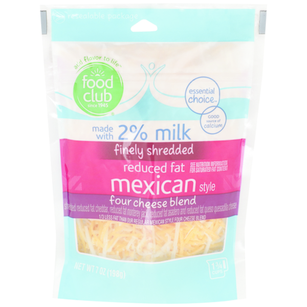 Reduced Fat Cheese Mexican Blend Food Club Mexican Style Four