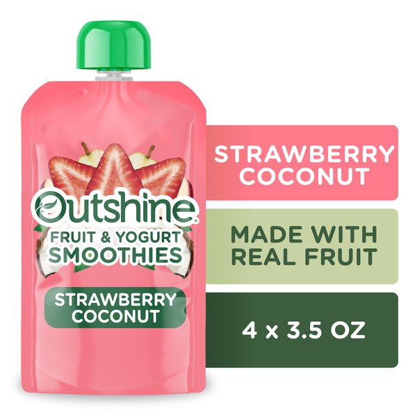 Outshine Fruit & Yogurt Smoothie Strawberry Coconut Smoothie Pouch
