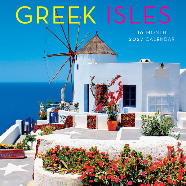Graphique Greek Isles 2027 Monthly Mini Wall Calendar, 7 x 7 in