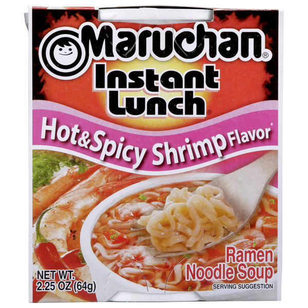 maruさま2029 Maruchan Instant Lunch Ramen Noodles, Hot & Spicy Shrimp, 2.15 oz