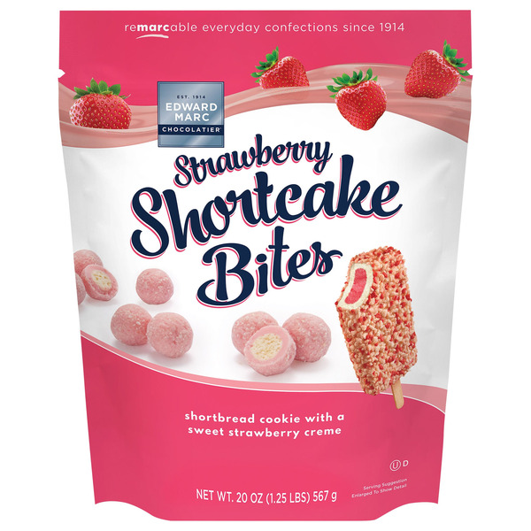 Edward Marc Strawberry Shortcake Bites, 20 oz