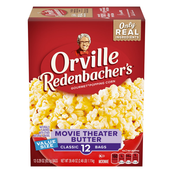 Orville Redenbacher Movie Theater Butter Popcorn, Microwave Popcorn