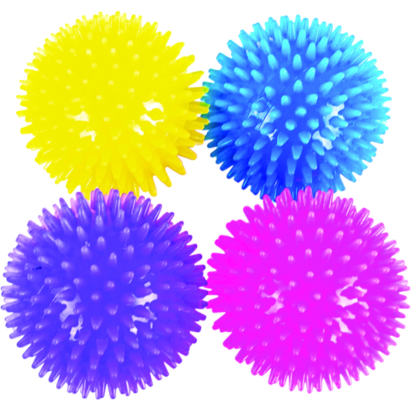 Play On Spiky Squeak & Light Ball Dog Toy