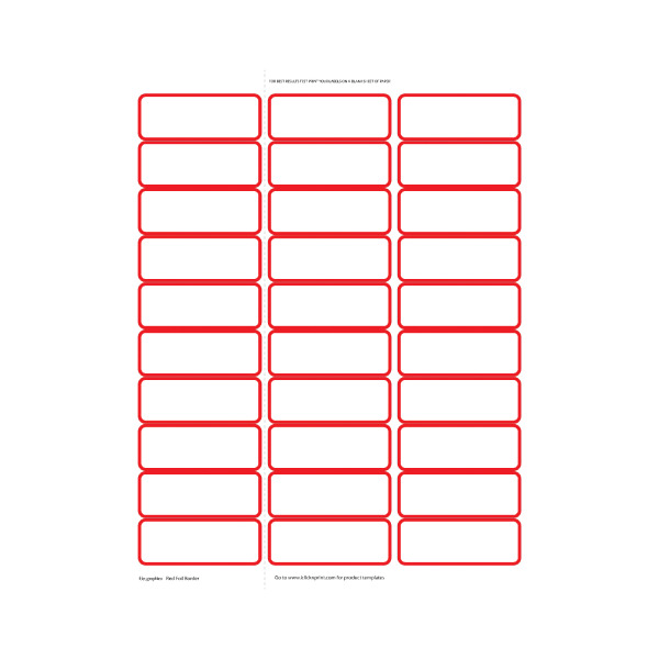 GE o Studios Holiday Themed Foil Border Mailing Labels - Red