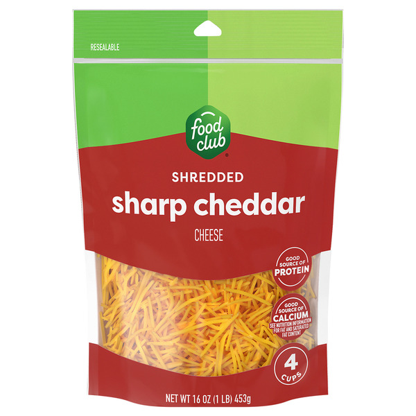 Food Club Shredded Cheese, Sharp Cheddar Same-Day Delivery or Pickup ...
