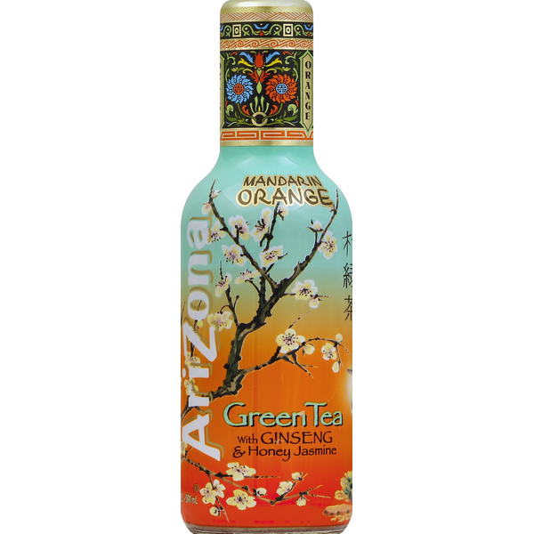 AriZona Green Tea, with Ginseng & Honey Jasmine, Mandarin Orange