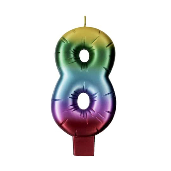 Makery Rainbow Number Candle