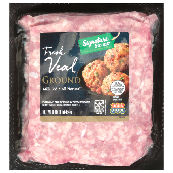 Signature Farms Veal, Fresh, Ground