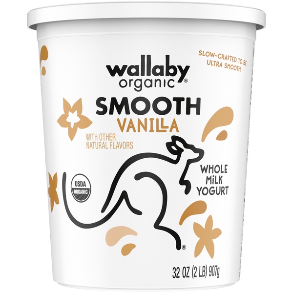 Wallaby Organic Aussie Smooth Vanilla Whole Milk Yogurt Same-Day