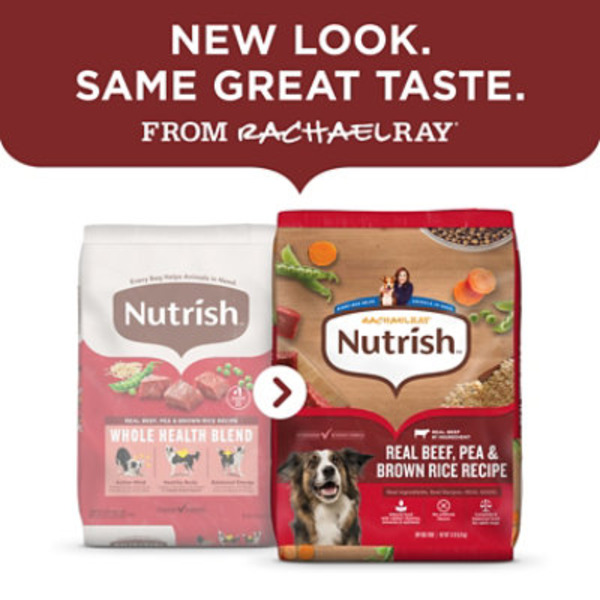 Rachael Ray Nutrish Adult Dry Dog Food Real Beef, Pea & Brown Rice Recipe, 30 lb. Bag