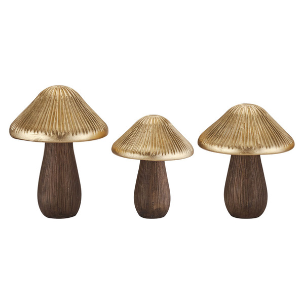 Kirkton House Set of 3 Acorn Or Mushroo, Mushroom Dark Same-Day