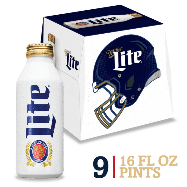 Miller Lite American Light Lager Beer, 9-pack, 16-oz beer bottles