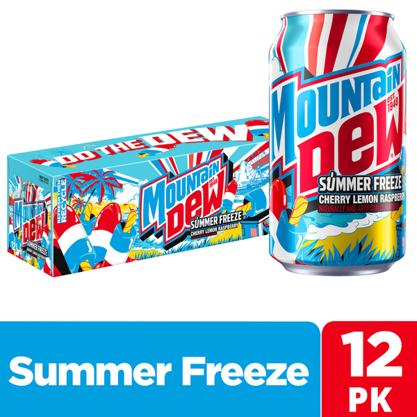 Mountain Dew Soda Summer Freeze 12 Fl Oz, 12 Count Same-Day