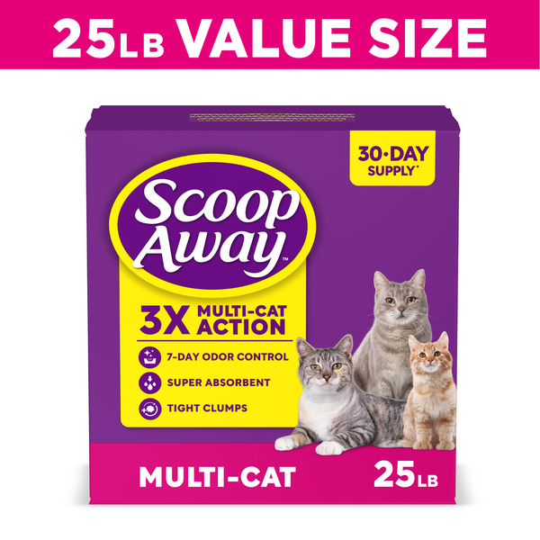 Scoop Away Multi-Cat Clumping Cat Litter, Meadow Fresh Scent Same
