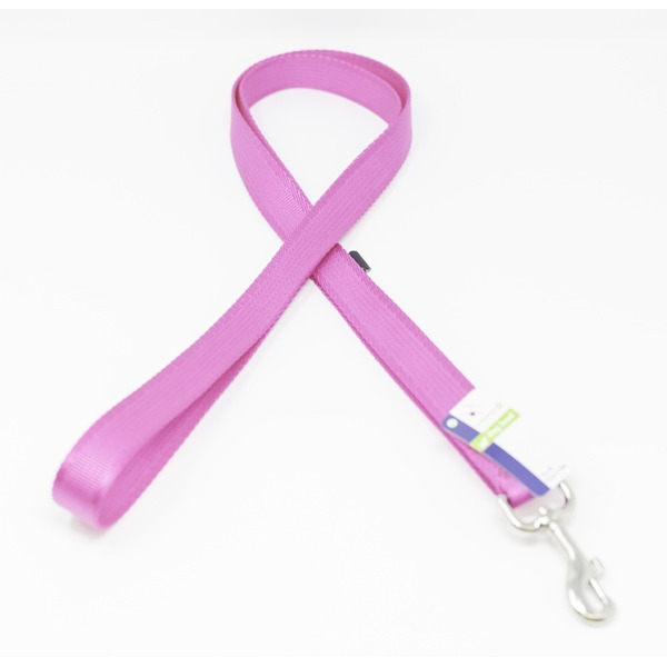Play On Basic Two Ply Dog Leash, 1 in x 6 ft - Pink