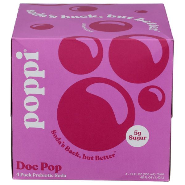 Poppi Doc Pop Prebiotic Soda 4 Pack
