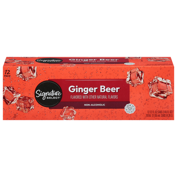 Signature SELECT Ginger Beer, Non-Alcoholic, 12 Pack