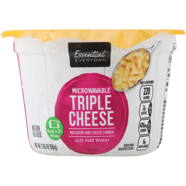 Essential Everyday Macaroni and Cheese Dinner, Triple Cheese Same